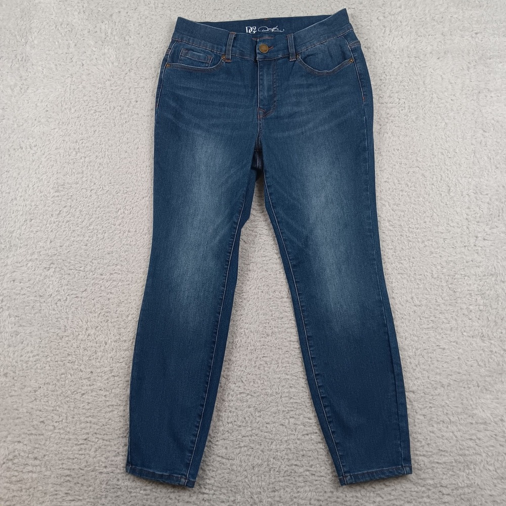 DG2 by Diane Gilman Jeans Infinity Stretch Women 8-10-12 Blue Skinny Denim
